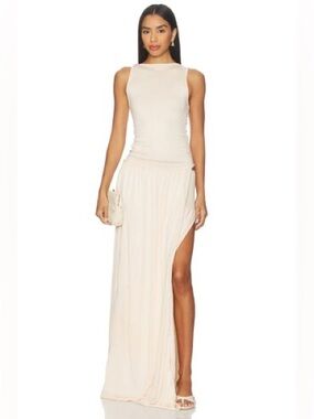 NWT AYA MUSE echo dress in peach cream size small